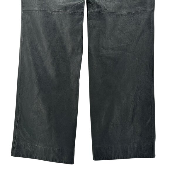 Vintage 111 State Womens 8 Pants Leather Black Straight Leg Nineties Retro Party - Picture 6 of 9